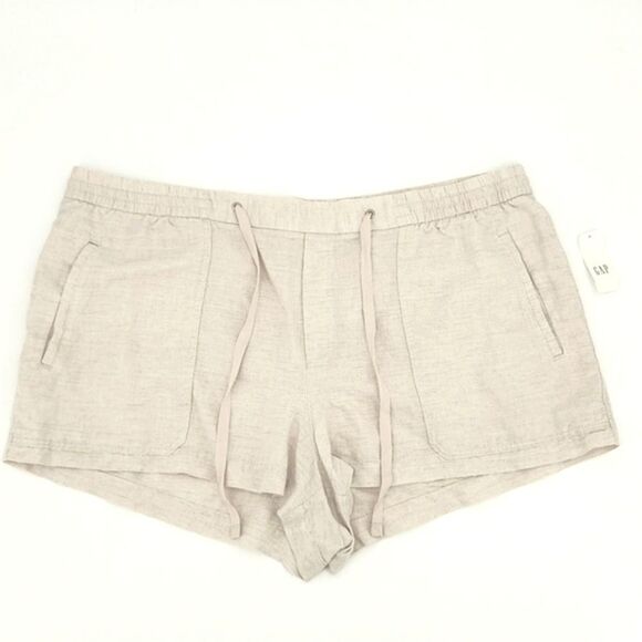 Gap Shorts Size XXL WomensFlax Beige Pull On Linen Utility High Waist Drawstring - Picture 1 of 7